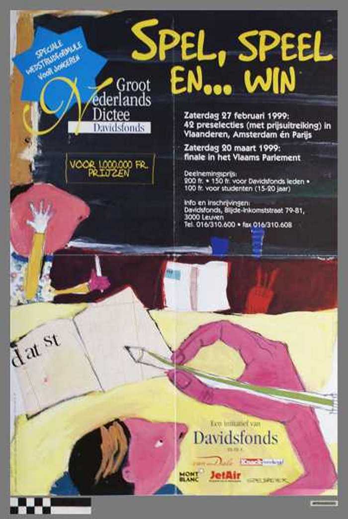 Spel, speel en ... win. Groot Nederlands Dictee Davidsfonds