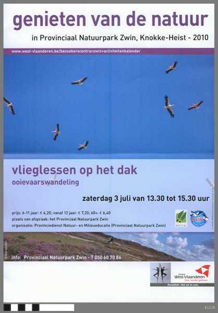 Genieten van de natuur - Vlieglessen op het dak. Ooievaarswandeling