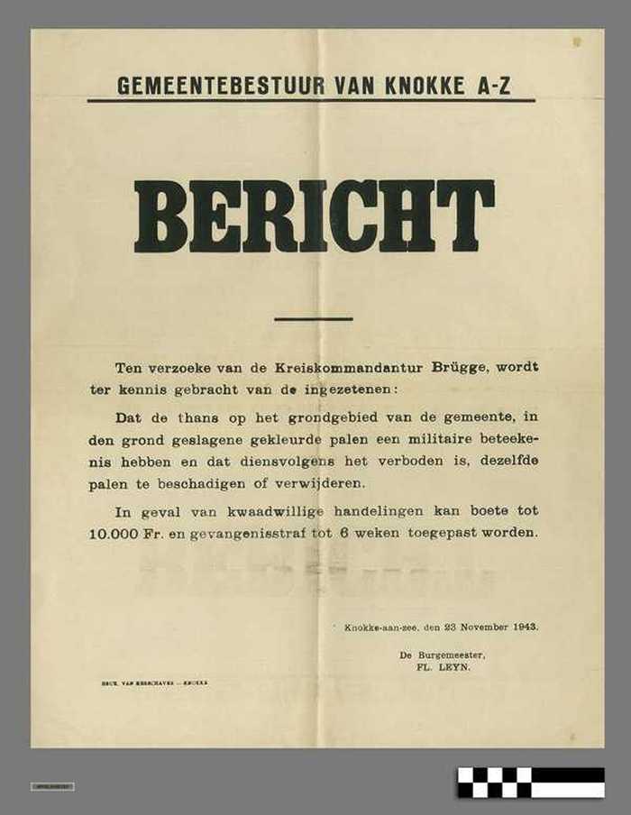 Bericht - Aangebrachte gekleurde palen niet beschadigen of verwijderen