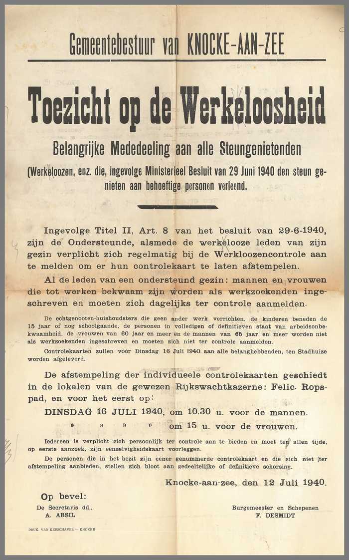 Toezicht op de werkeloosheid