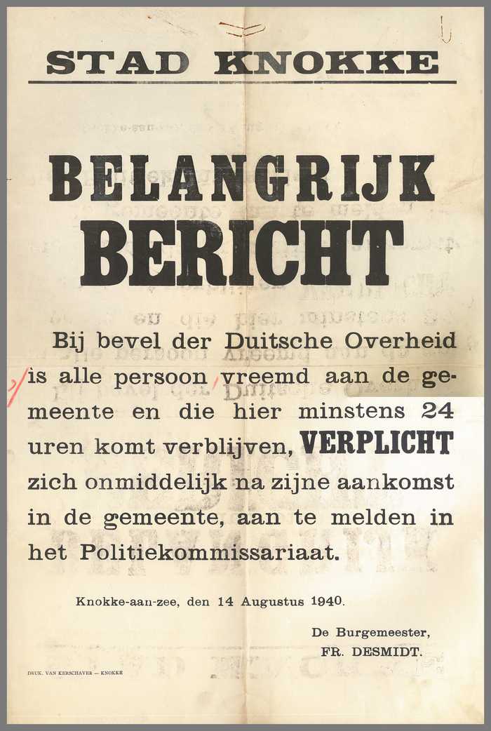 BELANGRIJK BERICHT - vreemden die 24u in de gemeente zouden verblijven moeten zich melden