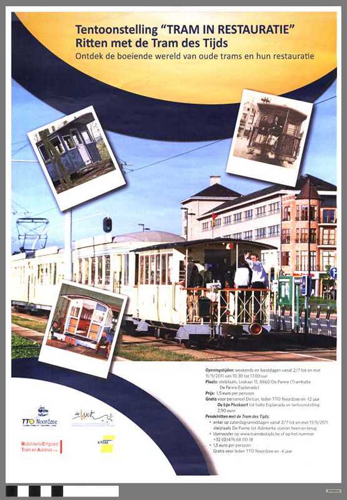 Tentoonstelling Tram in restauratie Ritten met de tram des Tijds. Ontdek de boeiende wereld van oude trams en hun restauratie.