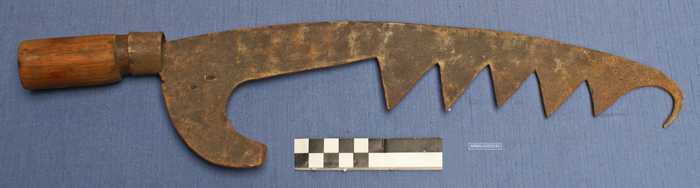 Dekkersheugel met korte houten steel