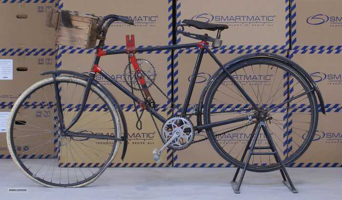 Fiets van een scharenslijper