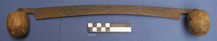 Snijmes of schorsmes met 2 handvaten