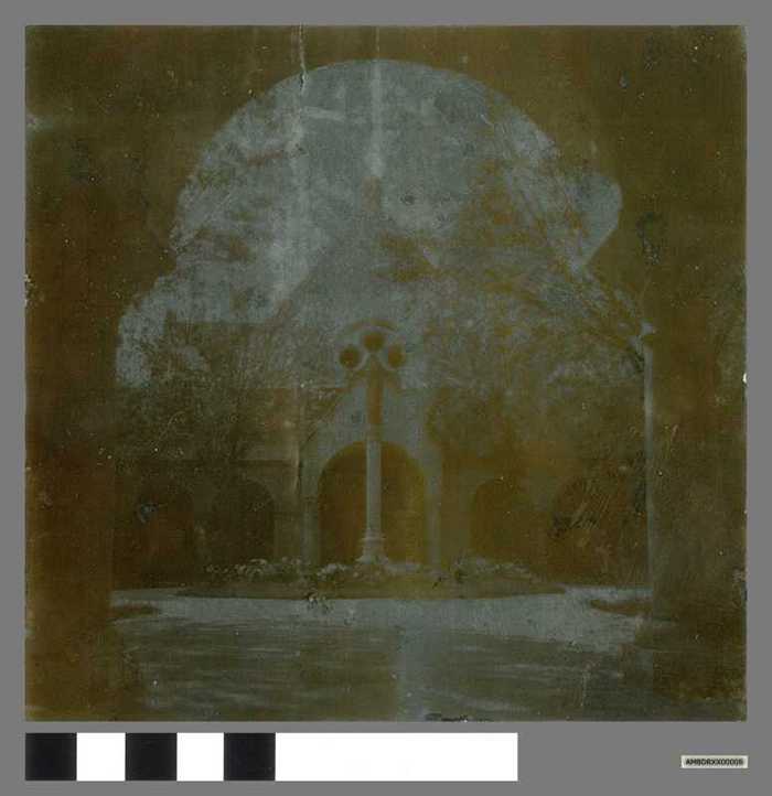 Drukplaat: Dominicanen kerk, binnenplaats