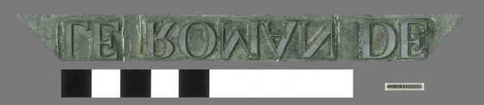 Drukplaat: Titelstuk: 'LE ROMAN DE'