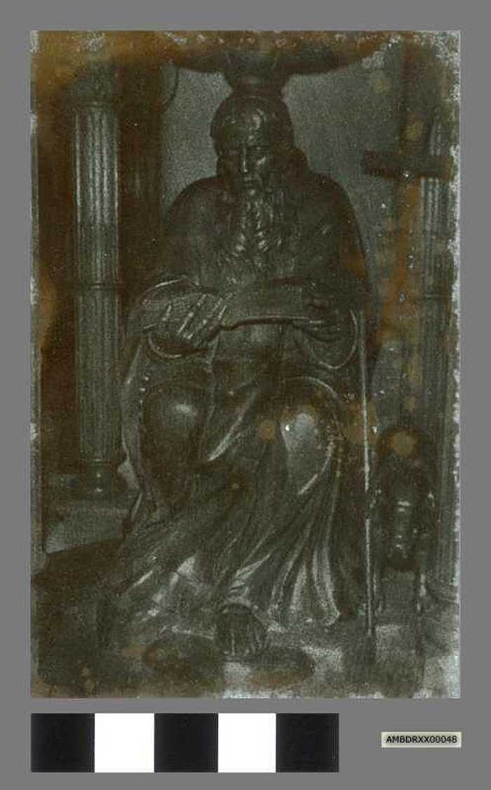 Drukplaat: Bronzen beeld