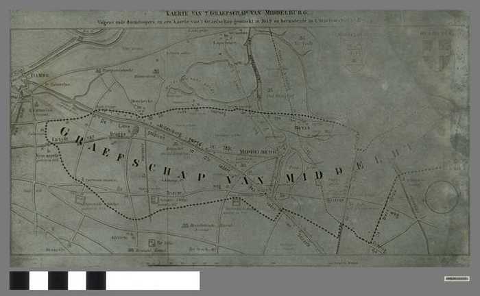 Drukplaat: Kaerte van't Graefschap van Middelburg