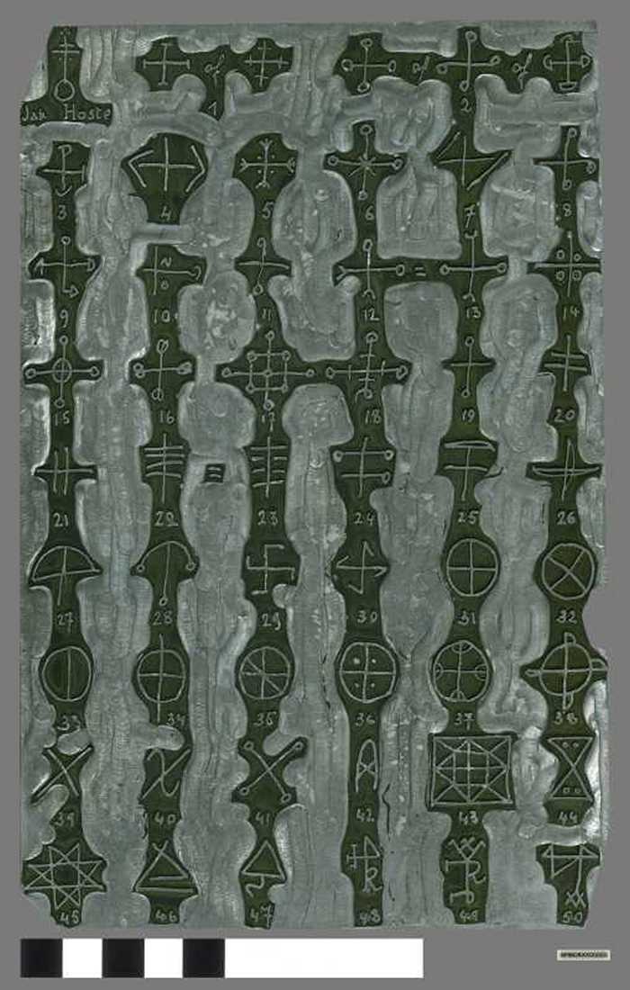 Drukplaat: Handtekeningen en sibbetekens te Lissewege in de 1e helft van de XVIIe eeuw, figuur 1