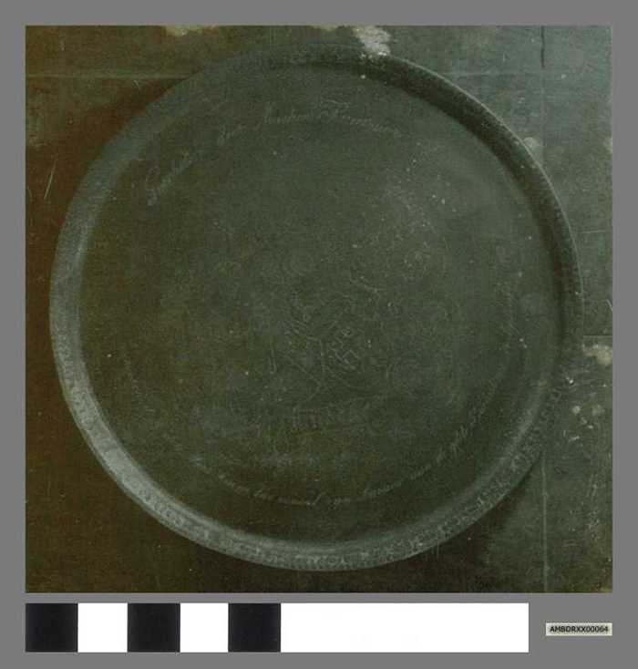 Drukplaat: Tinnen Plateel van Michiel Fournier, Knokke 1902