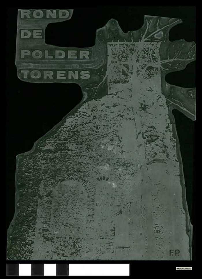 Drukplaat: Torenruïne te Dudzele