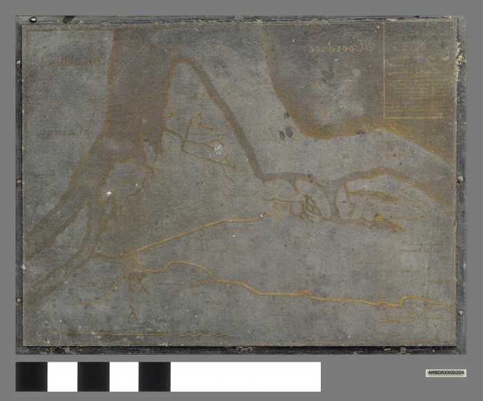 Rastercliché: Grondplan van het Zwin en het Hazegras in de 17de eeuw