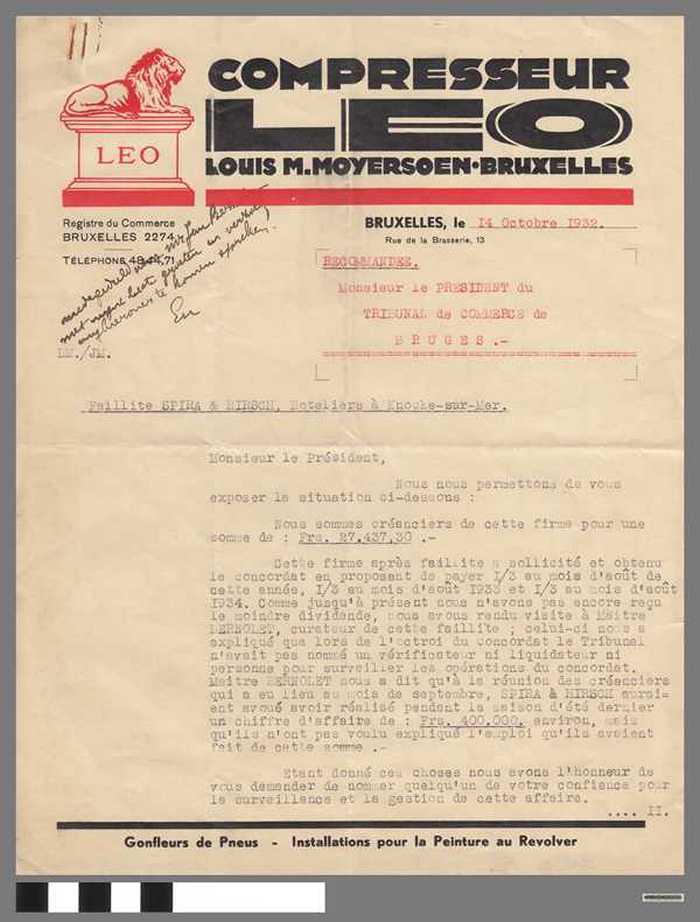 Faillissement Spira & Hirsch - Hoteliers te Knocke-aan-Zee - Recommandé