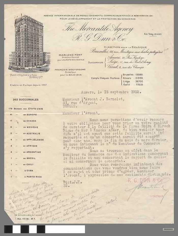 The Mercantile Agency R.G. Dun & Co'. Spira & Hirsch