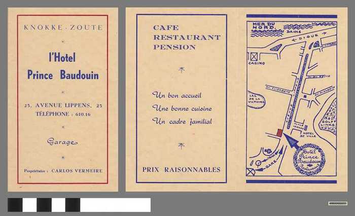 Kaartje: Hotel Prince Baudouin - Avenue Lippens - Knokke-Zoute