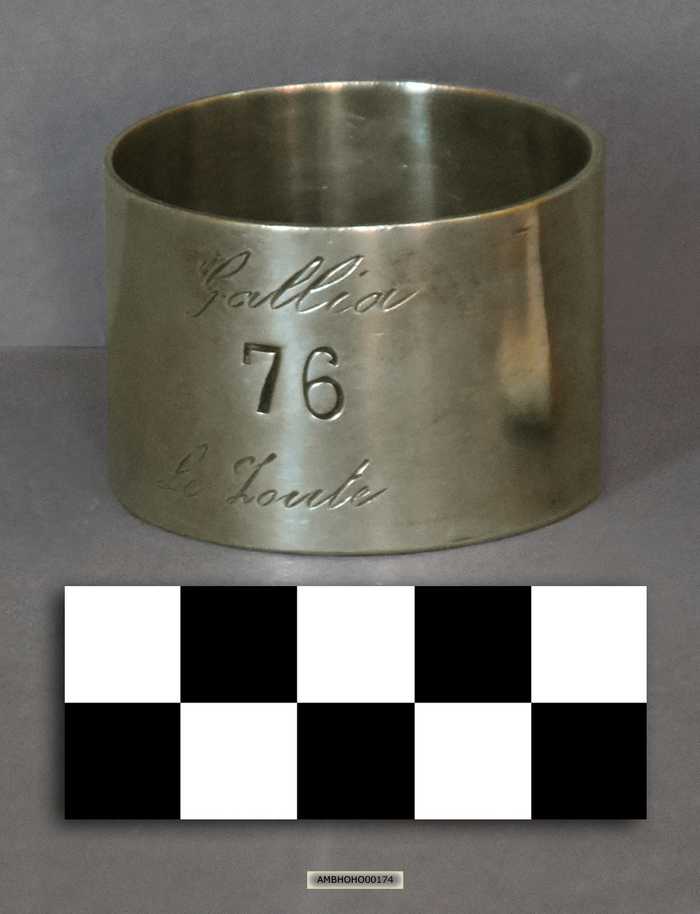 Zilveren servetring - Hotel Gallia - Le Zoute - 76