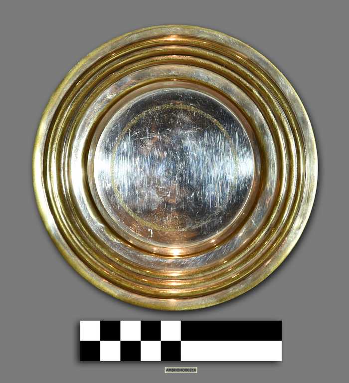 Verzilverd klein bordje - Hôtel du Lion d'Or