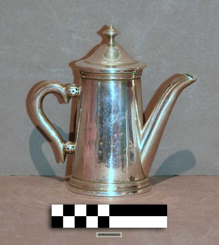 Verzilverde koffiekan met deksel - Hôtel de Laeken Spa