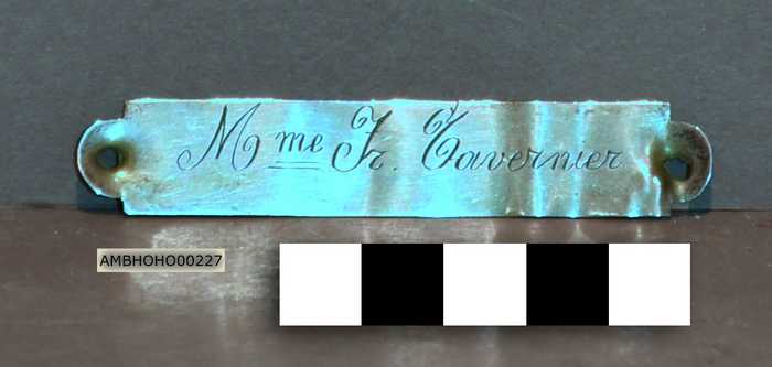 Verzilverd naamplaatje - Hôtel du Lion d'Or