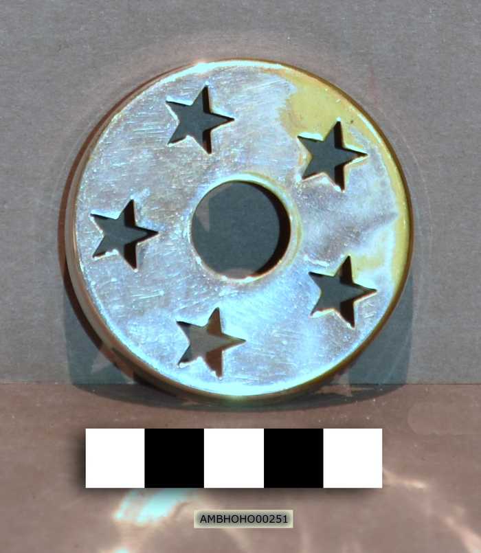 Verzilverd decoratief rondje met sterren - Hôtel du Lion d'Or