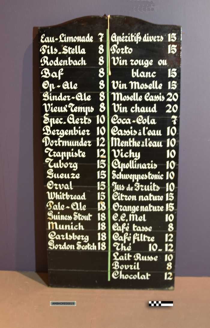 Menubord van een Restaurant / Café