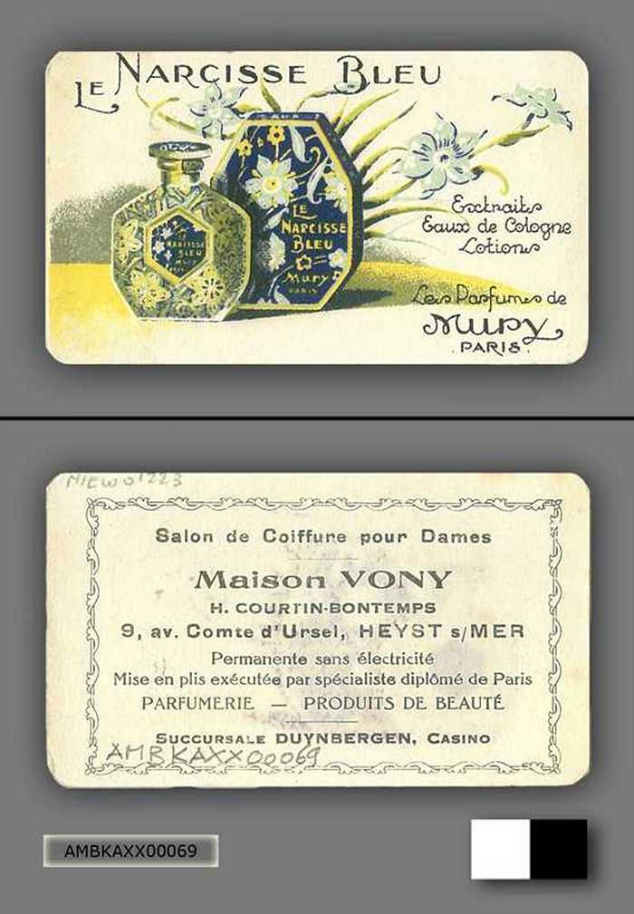 Visitekaartje: Dameskapsalon 'Maison VONY' - Heyst s/Mer