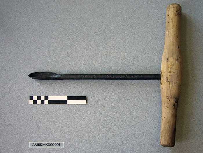 Lepelboor met houten handvat