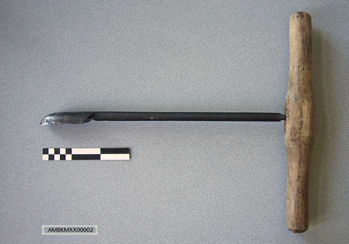 Lepelboor met houten handvat