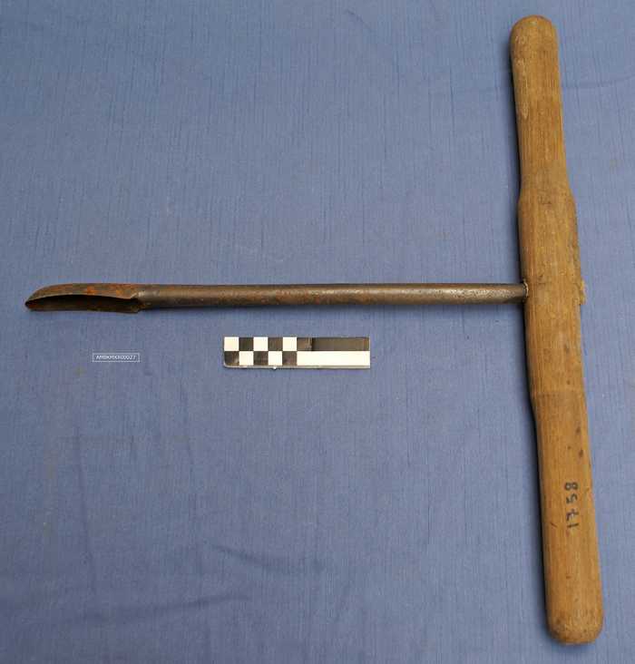 Lepelboor met houten handvat