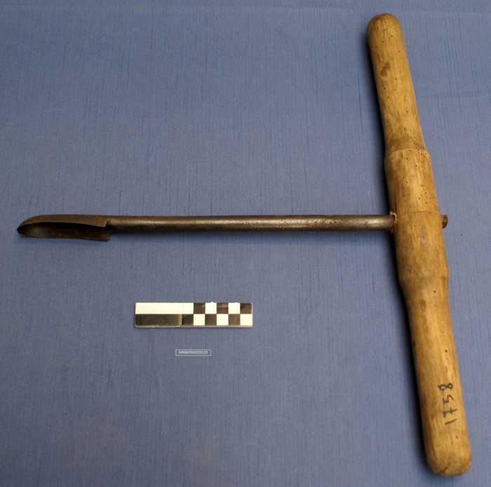 Lepelboor met houten handvat