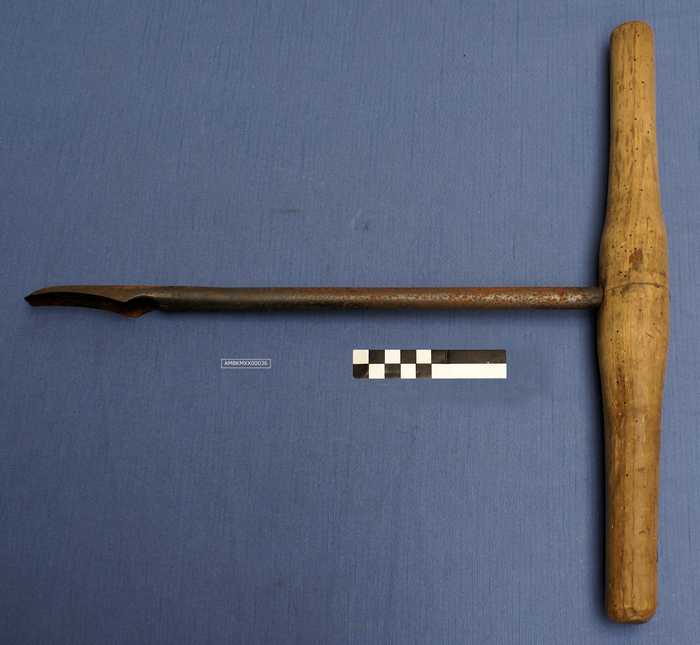 Lepelboor met houten handvat