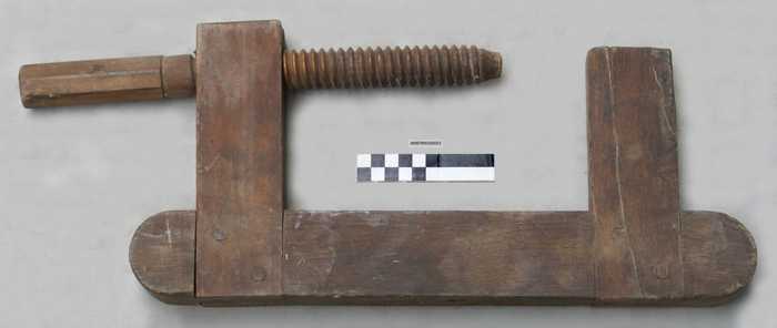 Houten lijmklem of spanvijs