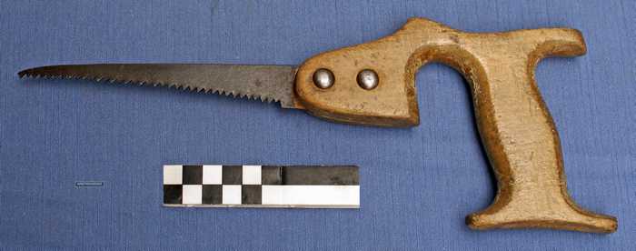 Schrobzaag met houten handvat