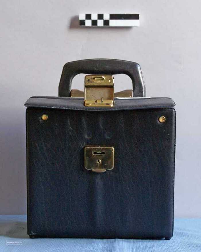 Opbergkoffertje voor kleine grammofoonplaten