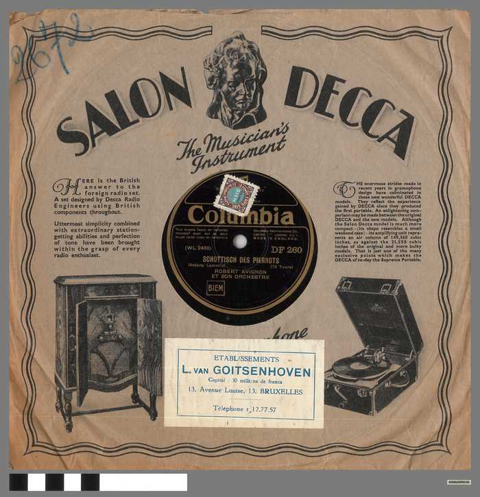 Plaat: Columbia - Robert Avignon et son orchestra (La mousme - Mazurka Japonaise / Schottish des pierrots)