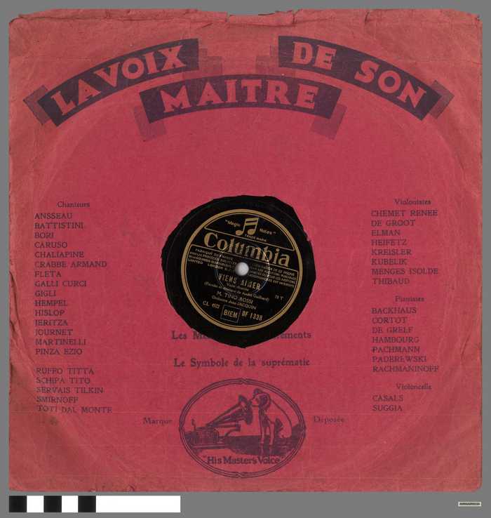 Plaat: Columbia - M. Tino Rossi, Orchestre Jean Jacquin (Tango De Marilou / Viens Aimer)