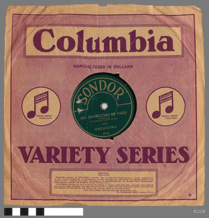 Plaat: Sondor - Tout va très bien madame la marquise (P. Misraki) / Les Gavroches de Paris (A. Coquerelle-Sebast Nanelli)