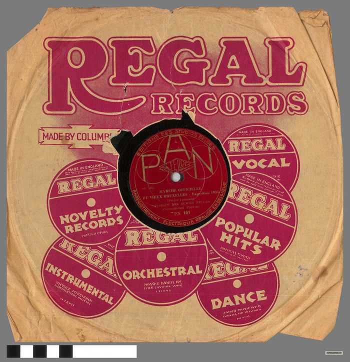 Plaat: Marche Officielle du vieux Bruxelles / Marche Officielle de l'exposition de Bruxelles