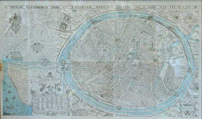 Brugae flandrorum urbs et celebre emporium mercatu an a chr nat