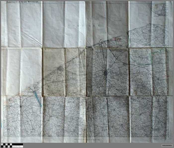 Stafkaart West-Vlaanderen Marinekorps Flandren