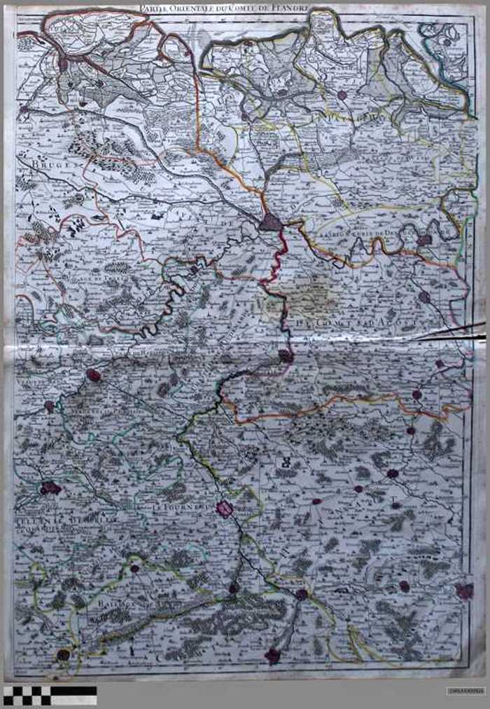 La Comté de Flandre divisé en ses Chastellenies, Balliages & Le Franc de Bruges & le Pays de Waes - rechterdeel