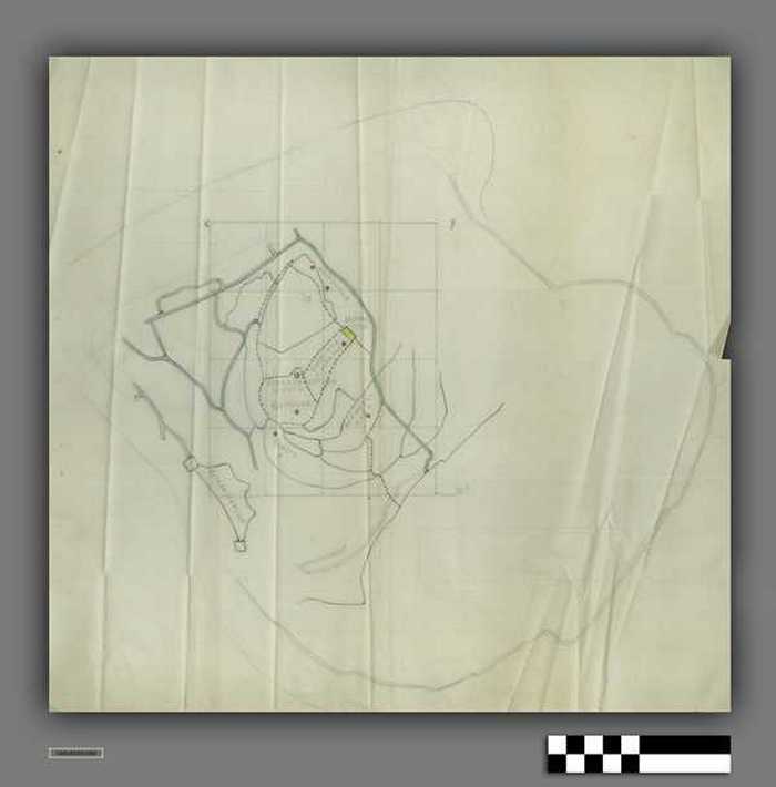 Kaart van de versterking van het Retranchement en Cadzand