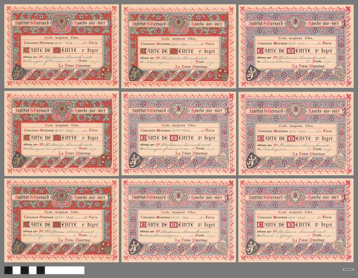 Verdienstenkaarten van Hilaire Lanckriet - 1936-1937