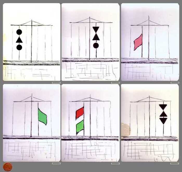 Belgische kust, verkeersseinen.