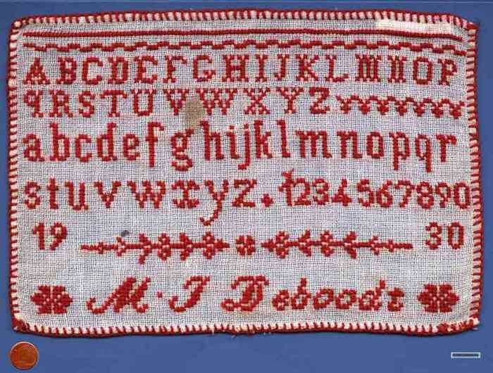 Naaiwerkje alfabet