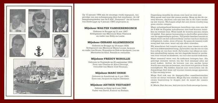 VANDIERENDONCK Walter - ALLEMEERSCH Gerard - NORULLIE Freddy - DURIE Marc - TEETAERT Arthur