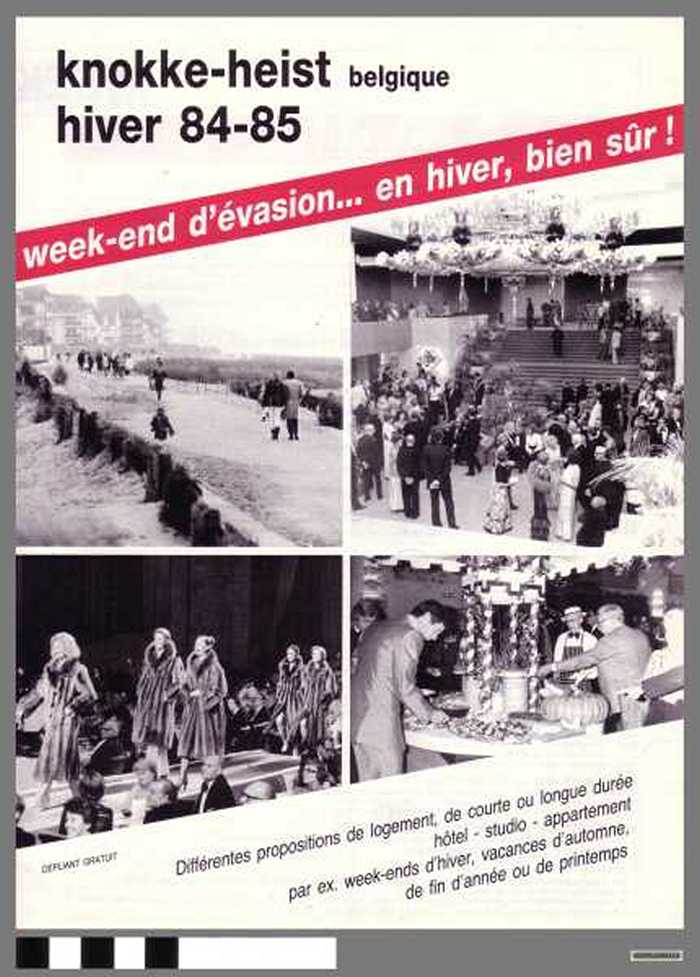 Knokke-Heist België - Winter 84-85. Kom op adem ... zeker in de winter.