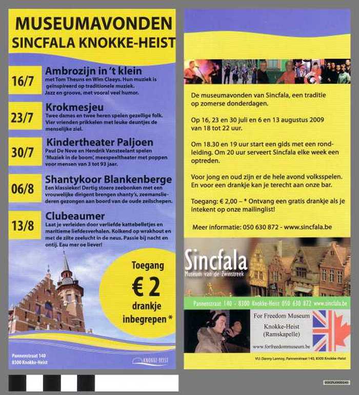 Museumavonden 2009 Sincfala Knokke-Heist