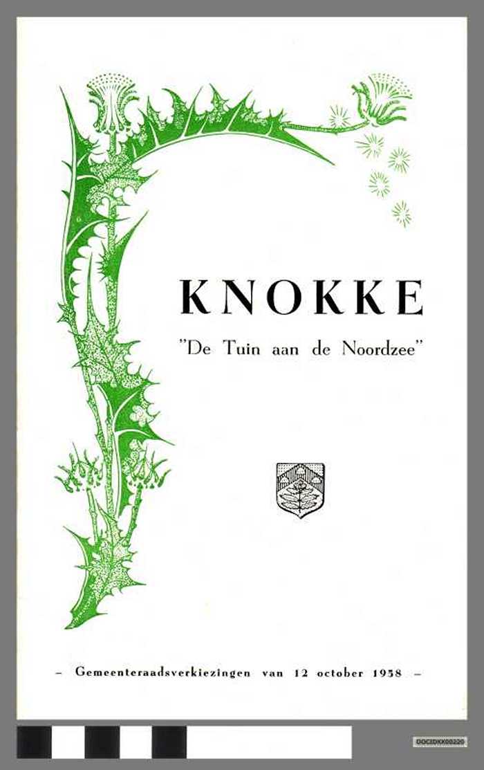 Knokke `De tuin aan de Noordzee - Gemeenteraadsverkiezingen van 12 october 1958
